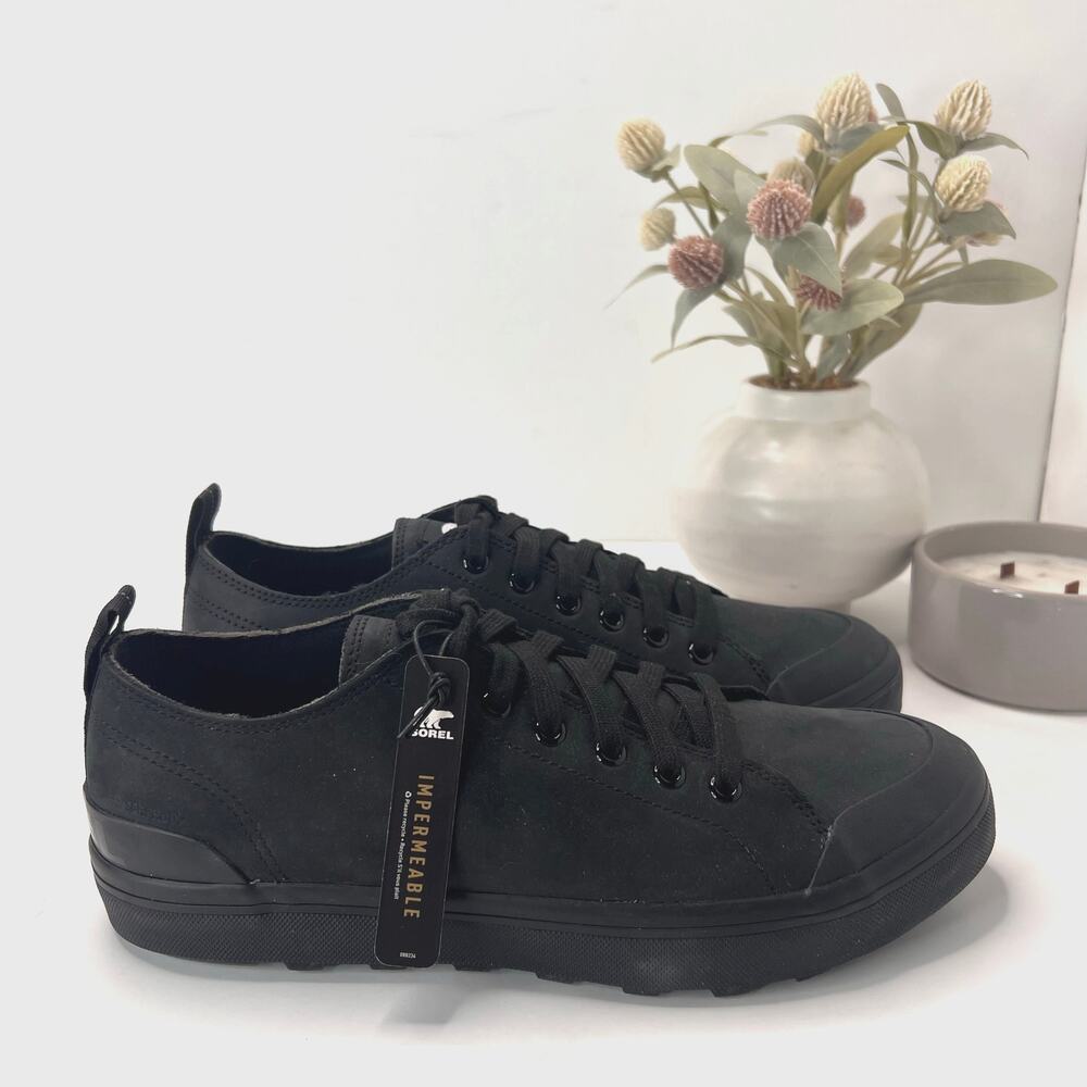 Sorel Metro II Low Top Suede Waterproof Sneaker Black/Sea Men's 10 Tried On